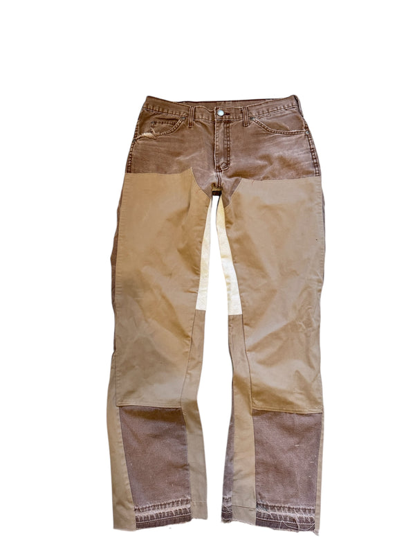 Brown Flared Carpenter Pants