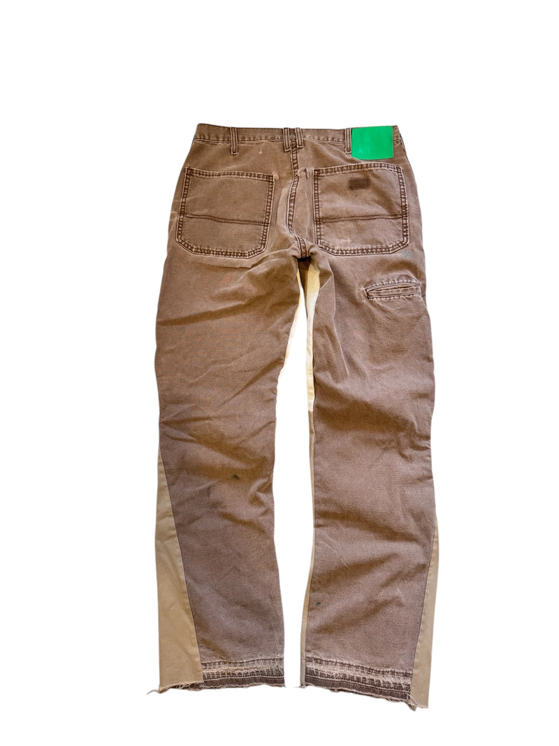 Brown Flared Carpenter Pants